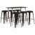 Set mobilier de bar, 7 piese, negru GartenMobel Dekor
