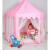 Cort de joaca pentru copii, Kruzzel, hexagonal, cu perdele, roz, 135x140 cm GartenVIP DiyLine