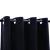 Draperii opace cu inele, 2 buc., negru, 140 x 225 cm, catifea GartenMobel Dekor