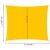 Pânză parasolar, galben, pătrat, 4,5x4,5 m HDPE, 160 g/m² GartenMobel Dekor
