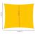 Pânză parasolar, galben, pătrat, 5x5, m HDPE, 160 g/m² GartenMobel Dekor