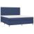 Pat box spring cu saltea, albastru, 180x200 cm, material textil GartenMobel Dekor