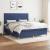Pat box spring cu saltea, albastru, 180x200 cm, material textil GartenMobel Dekor