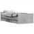 Cadru de pat cu tăblie la cap/picioare, gri beton, 90x200 cm GartenMobel Dekor