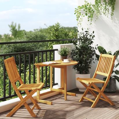 Set mobilier grădină pliabil, 3 piese, lemn masiv acacia GartenMobel Dekor