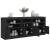 Dulap cu lumini LED, negru, 162x37x67 cm GartenMobel Dekor