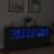 Dulap cu lumini LED, negru, 162x37x67 cm GartenMobel Dekor