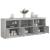 Dulap cu lumini LED, gri beton, 181,5x37x67 cm GartenMobel Dekor