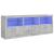 Dulap cu lumini LED, gri beton, 181,5x37x67 cm GartenMobel Dekor