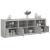 Dulap cu lumini LED, gri beton, 202x37x67 cm GartenMobel Dekor