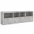 Dulap cu lumini LED, gri beton, 202x37x67 cm GartenMobel Dekor