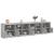 Dulap cu lumini LED, gri beton, 283x37x67 cm GartenMobel Dekor