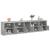 Dulap cu lumini LED, gri beton, 283x37x67 cm GartenMobel Dekor