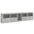 Dulap cu lumini LED, gri beton, 283x37x67 cm GartenMobel Dekor