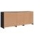Servantă cu lumini LED, negru, 162x37x67 cm GartenMobel Dekor