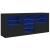 Servantă cu lumini LED, negru, 162x37x67 cm GartenMobel Dekor