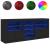 Servantă cu lumini LED, negru, 181,5x37x67 cm GartenMobel Dekor