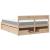 Pat cu sertare și saltea, 140x200 cm, lemn masiv pin GartenMobel Dekor