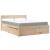Pat cu sertare și saltea, 140x200 cm, lemn masiv pin GartenMobel Dekor