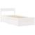 Pat cu sertare și saltea, alb, 90x200 cm, lemn masiv pin GartenMobel Dekor