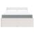 Pat cu sertare și saltea, alb, 140x190 cm, lemn masiv pin GartenMobel Dekor