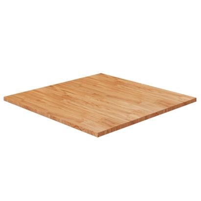 Blat masă pătrat maro deschis 80x80x2,5cm lemn stejar tratat GartenMobel Dekor