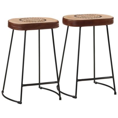 Scaune de bar, 2 buc., maro închis, 41x29x62 cm GartenMobel Dekor