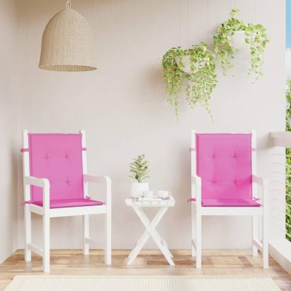 Perne pentru scaune cu spătar mic, 2 buc., roz, textil GartenMobel Dekor
