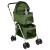 Cărucior pliabil câini 2 niveluri verde 83x48x97 cm textil GartenMobel Dekor