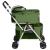 Cărucior pliabil câini 2 niveluri verde 83x48x97 cm textil GartenMobel Dekor