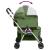Cărucior pliabil câini 2 niveluri verde 83x48x97 cm textil GartenMobel Dekor