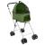 Cărucior pliabil câini 2 niveluri verde 83x48x97 cm textil GartenMobel Dekor