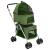 Cărucior pliabil câini 2 niveluri verde 83x48x97 cm textil GartenMobel Dekor