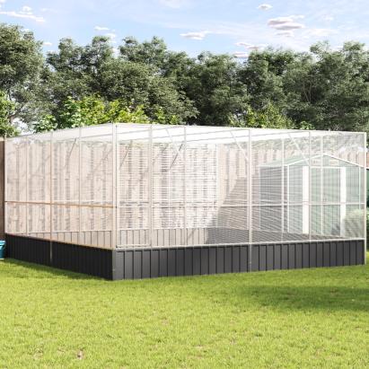 Volieră de păsări, 418x414x212 cm, oțel GartenMobel Dekor