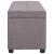 Bancă cu compartiment de depozitare gri taupe 116 cm, poliester GartenMobel Dekor