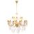 Candelabru cu 2 rânduri, auriu, becuri 15 x E14  GartenMobel Dekor