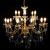 Candelabru cu 2 rânduri, auriu, becuri 15 x E14  GartenMobel Dekor