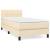 Pat box spring cu saltea, crem, 100x200 cm, textil GartenMobel Dekor
