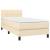 Pat box spring cu saltea, crem, 100x200 cm, textil GartenMobel Dekor