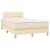 Pat box spring cu saltea, crem, 120x200 cm, textil GartenMobel Dekor