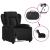Fotoliu rabatabil electric, negru, material textil GartenMobel Dekor