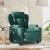 Fotoliu electric de masaj rabatabil, verde închis, textil GartenMobel Dekor