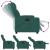 Fotoliu electric de masaj rabatabil, verde închis, textil GartenMobel Dekor