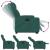 Fotoliu electric masaj rabatabil / ridicare verde închis textil GartenMobel Dekor