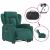 Fotoliu electric masaj rabatabil / ridicare verde închis textil GartenMobel Dekor