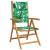 Scaune de grădină rabatabile 8 buc., textil verde/lemn masiv GartenMobel Dekor