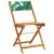Scaune de grădină pliabile 6 buc., textil verde/lemn masiv GartenMobel Dekor