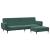 Canapea extensibilă cu taburet, 2 locuri, verde închis, catifea GartenMobel Dekor