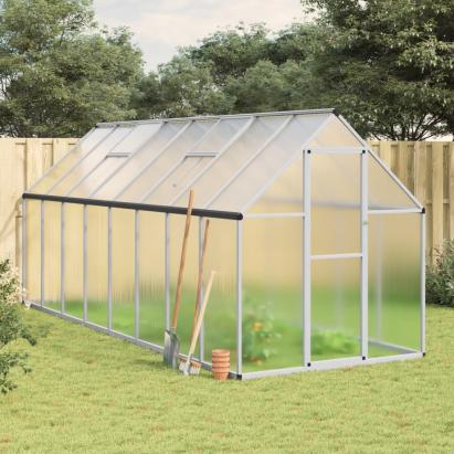 Sere cu cadru de bază, argintiu, 445x169x195 cm, aluminiu GartenMobel Dekor