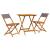 Set mobilier bistro, 3 piese, textil antracit/lemn masiv GartenMobel Dekor